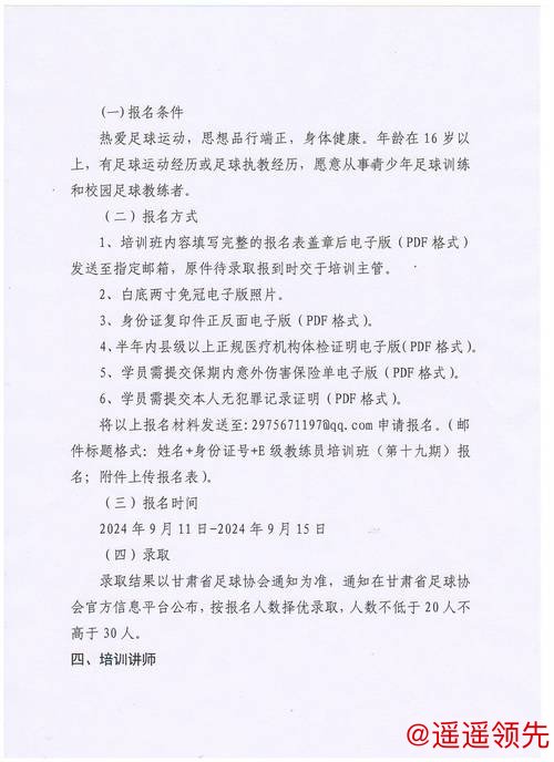 强基固本 赋能青训——青海省足协E级教练员培训班在德令哈市开班